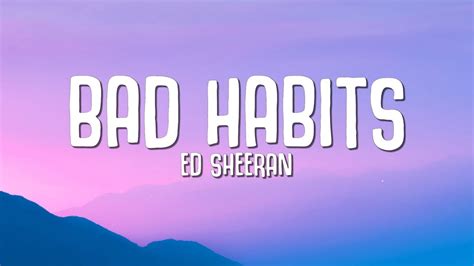 bad habits lyrics|all bad habits songs.